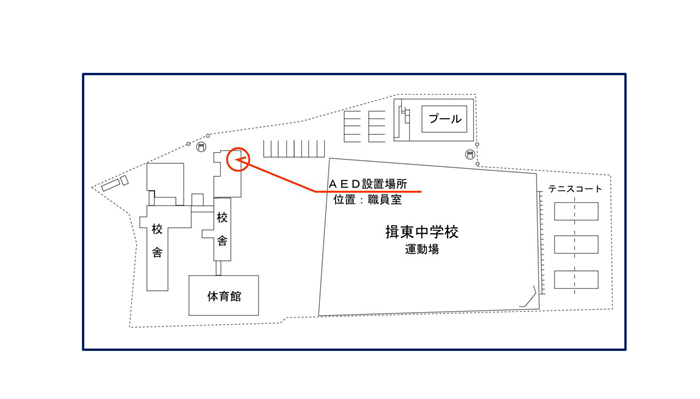 揖東中学校AED設置箇所