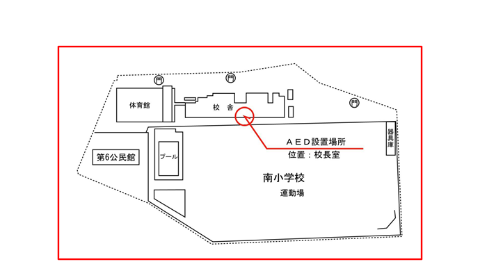 南小学校AED設置箇所