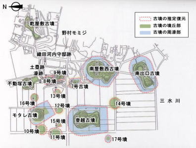 野古墳群分布図