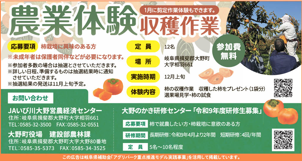 実施日は12月上旬で、申込み締切日は10月27日火曜日です。応募者が多い場合は抽選となります。